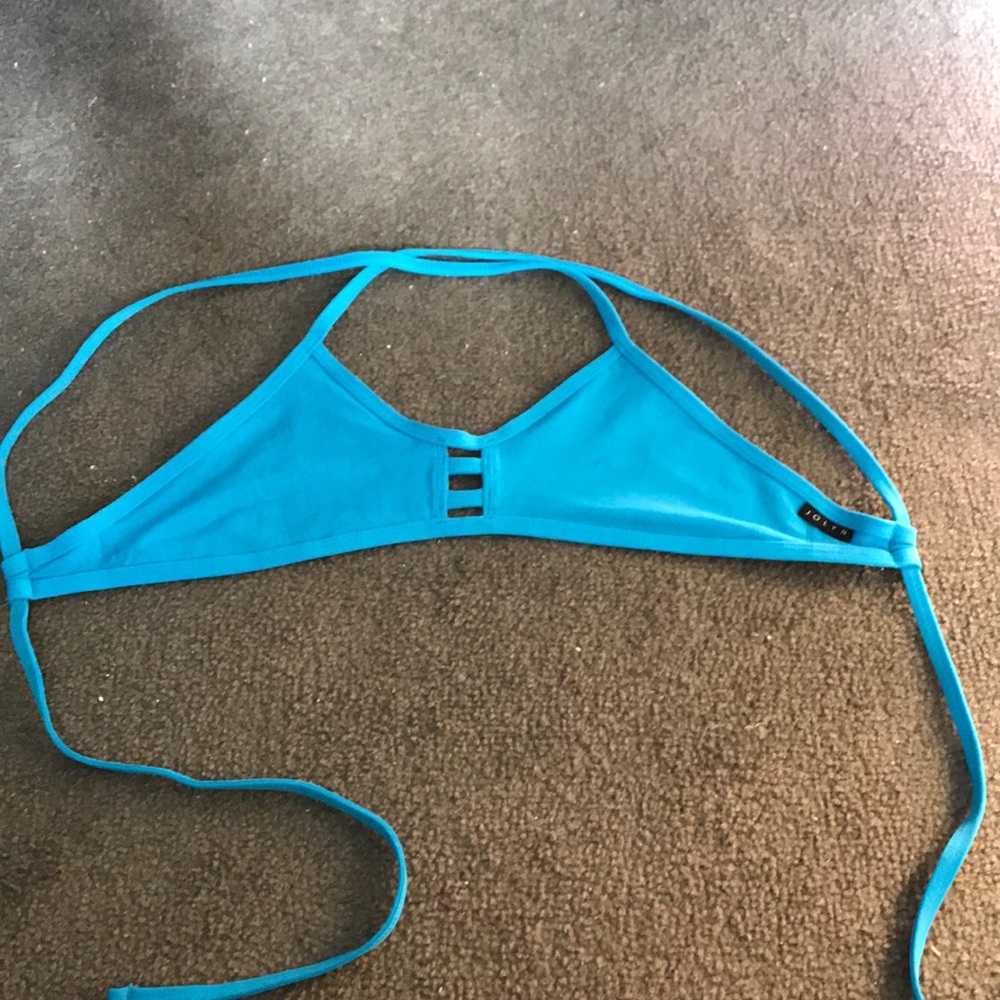Jolyn blue tie-back top